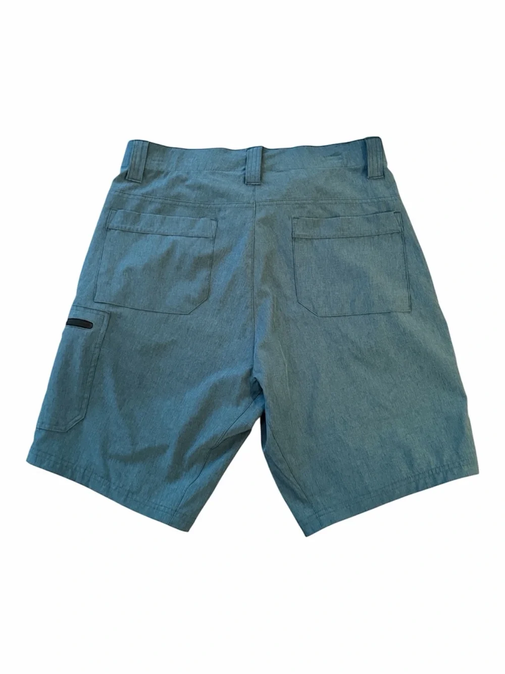 Trunks Brand Men's Blue Hybrid Cargo Shorts with Zip Pocket Inseam 9